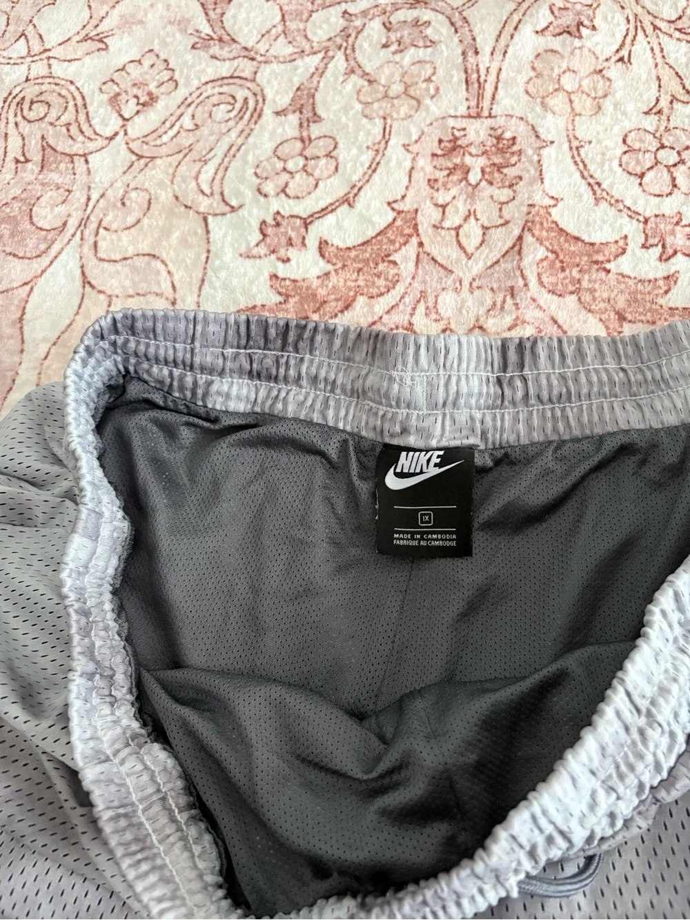 Nike Light Gray Women’s Athletic Mesh Shorts